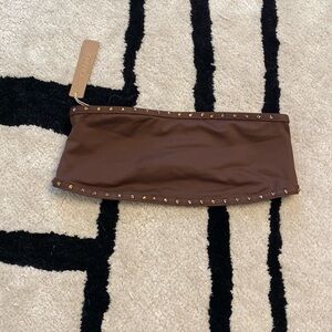 NWT! SKIMS Rhinestone Swim Bandeau Bikini Top